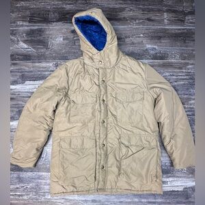 Vintage Jacket Parka Shipton Sportswear - Hooded - Tan - Large